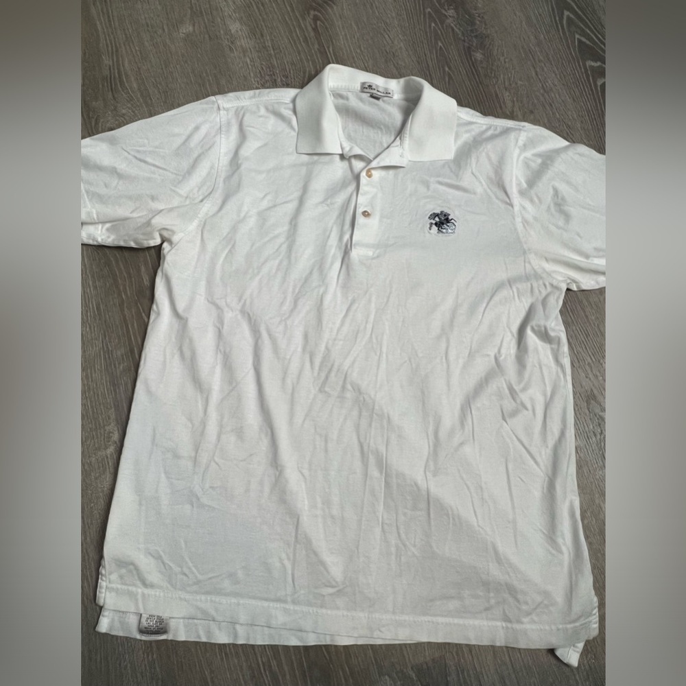 Peter Millar White Men Polo- Medium - Picture 3 of 9
